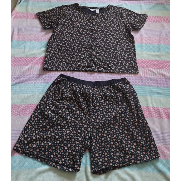 Elizabeth By Liz Claiborne Pajama Set Shorts,Tops Women 3X,100% Cotton, 26.5 Inc - Picture 8 of 11